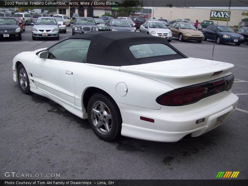 Arctic White / Ebony Black 2002 Pontiac Firebird Convertible