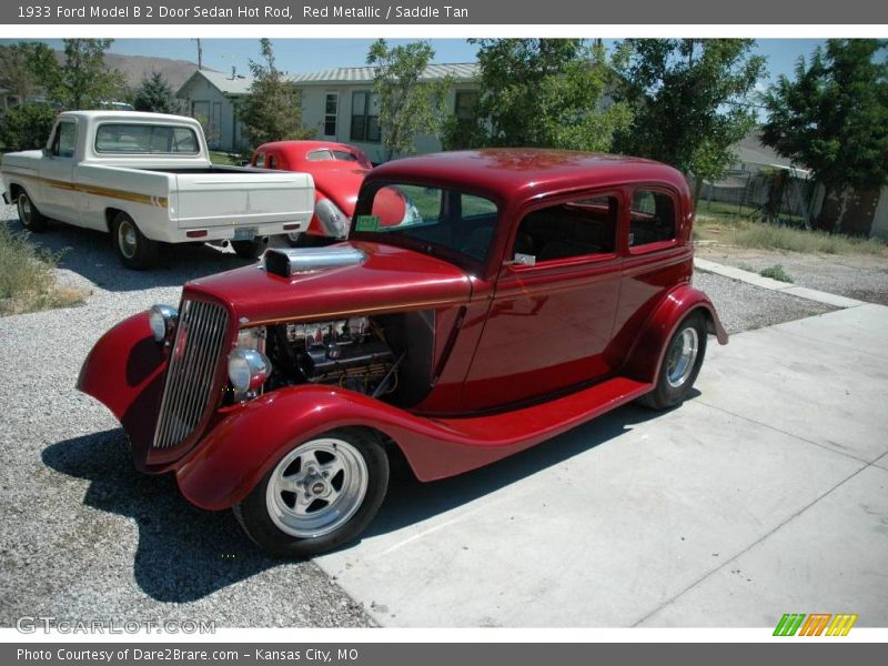 Red Metallic / Saddle Tan 1933 Ford Model B 2 Door Sedan Hot Rod