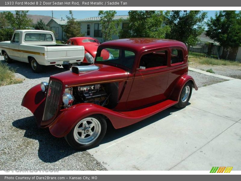Red Metallic / Saddle Tan 1933 Ford Model B 2 Door Sedan Hot Rod