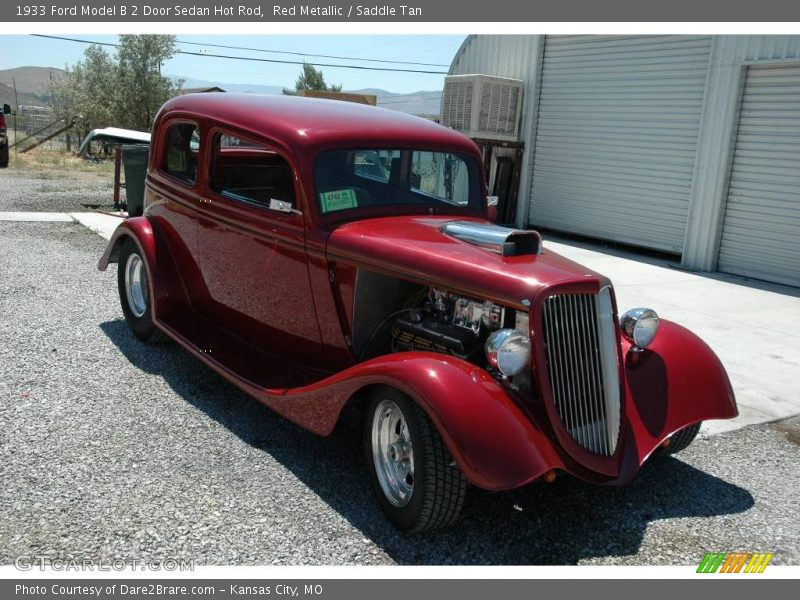 Red Metallic / Saddle Tan 1933 Ford Model B 2 Door Sedan Hot Rod