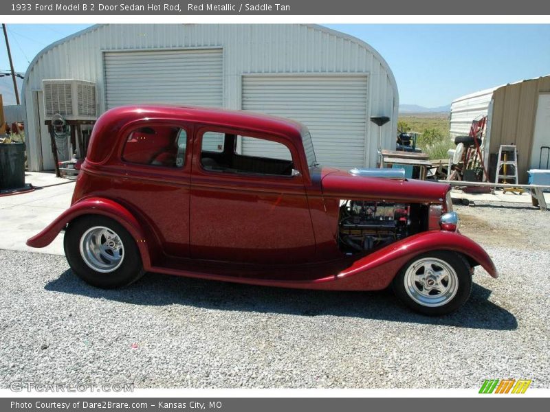 Red Metallic / Saddle Tan 1933 Ford Model B 2 Door Sedan Hot Rod