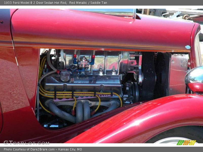 Red Metallic / Saddle Tan 1933 Ford Model B 2 Door Sedan Hot Rod