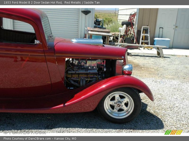Red Metallic / Saddle Tan 1933 Ford Model B 2 Door Sedan Hot Rod