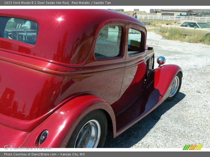 Red Metallic / Saddle Tan 1933 Ford Model B 2 Door Sedan Hot Rod
