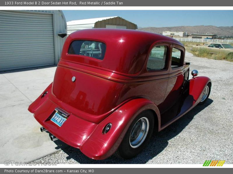 Red Metallic / Saddle Tan 1933 Ford Model B 2 Door Sedan Hot Rod