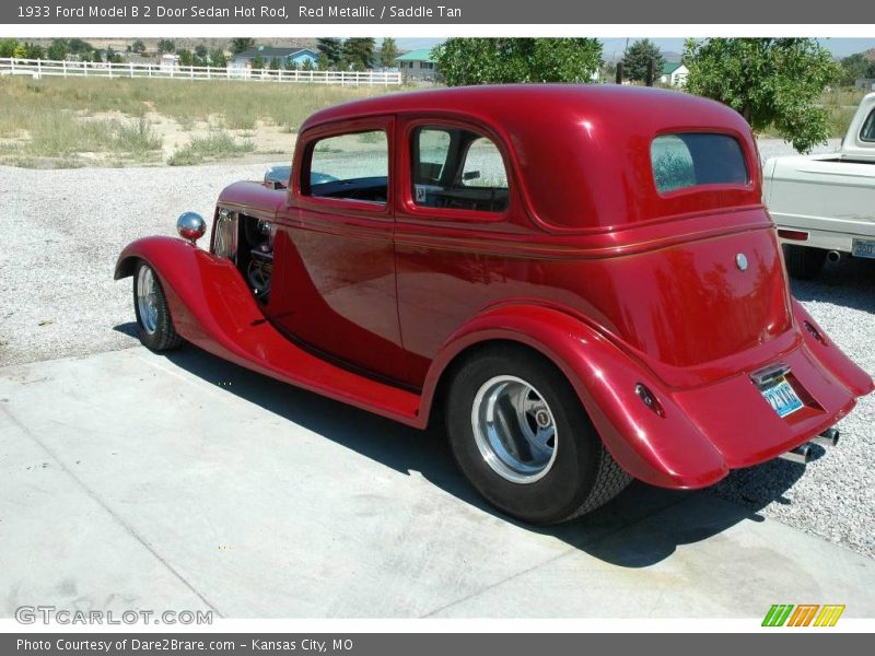 Red Metallic / Saddle Tan 1933 Ford Model B 2 Door Sedan Hot Rod
