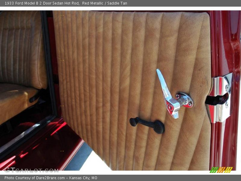Red Metallic / Saddle Tan 1933 Ford Model B 2 Door Sedan Hot Rod