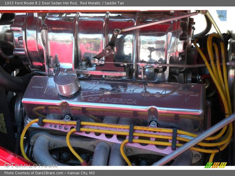 Red Metallic / Saddle Tan 1933 Ford Model B 2 Door Sedan Hot Rod
