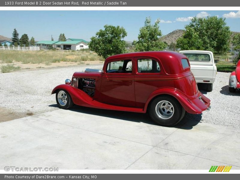 Red Metallic / Saddle Tan 1933 Ford Model B 2 Door Sedan Hot Rod