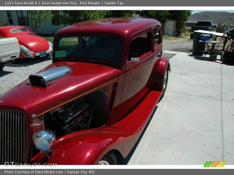 Red Metallic / Saddle Tan 1933 Ford Model B 2 Door Sedan Hot Rod