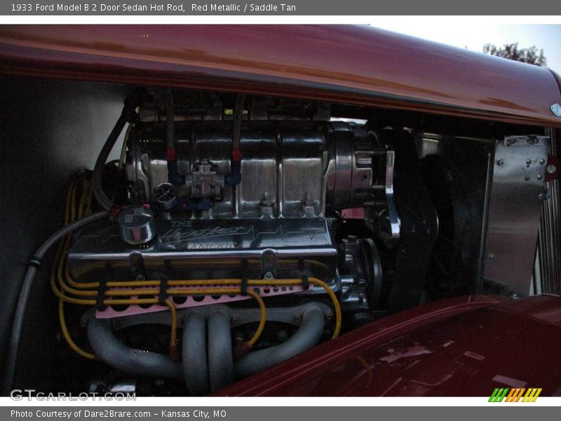 Red Metallic / Saddle Tan 1933 Ford Model B 2 Door Sedan Hot Rod