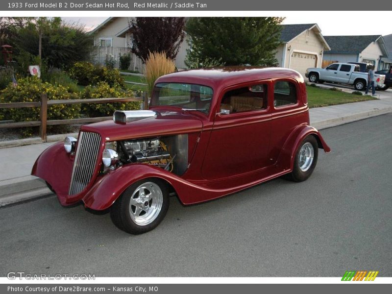 Red Metallic / Saddle Tan 1933 Ford Model B 2 Door Sedan Hot Rod