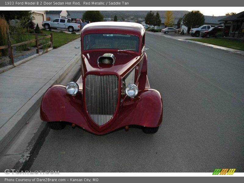 Red Metallic / Saddle Tan 1933 Ford Model B 2 Door Sedan Hot Rod