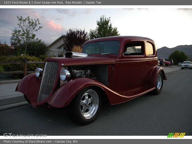 Red Metallic / Saddle Tan 1933 Ford Model B 2 Door Sedan Hot Rod