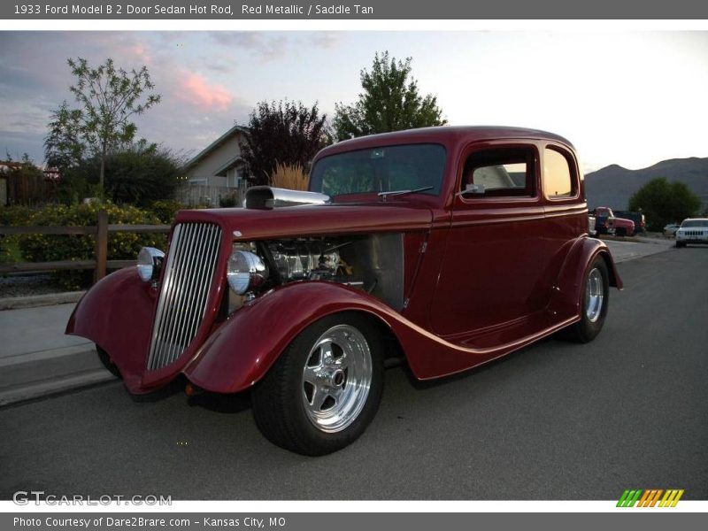 Red Metallic / Saddle Tan 1933 Ford Model B 2 Door Sedan Hot Rod