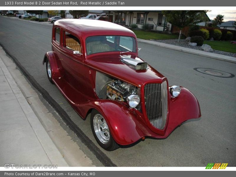Red Metallic / Saddle Tan 1933 Ford Model B 2 Door Sedan Hot Rod
