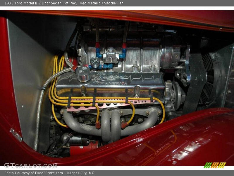 Red Metallic / Saddle Tan 1933 Ford Model B 2 Door Sedan Hot Rod