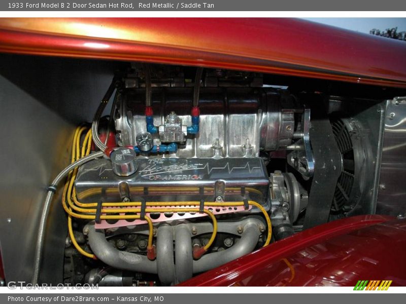 Red Metallic / Saddle Tan 1933 Ford Model B 2 Door Sedan Hot Rod