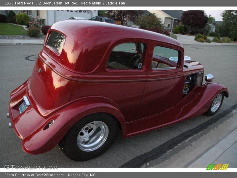 Red Metallic / Saddle Tan 1933 Ford Model B 2 Door Sedan Hot Rod