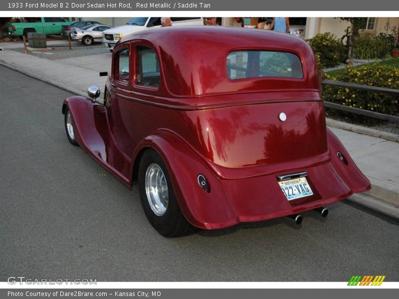 Red Metallic / Saddle Tan 1933 Ford Model B 2 Door Sedan Hot Rod