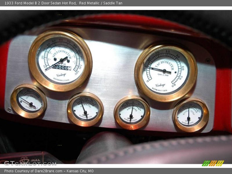 Red Metallic / Saddle Tan 1933 Ford Model B 2 Door Sedan Hot Rod