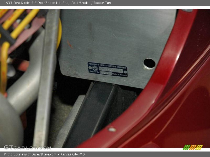 Red Metallic / Saddle Tan 1933 Ford Model B 2 Door Sedan Hot Rod