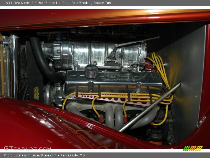 Red Metallic / Saddle Tan 1933 Ford Model B 2 Door Sedan Hot Rod