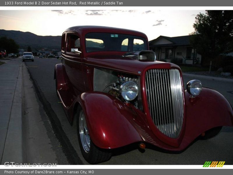Red Metallic / Saddle Tan 1933 Ford Model B 2 Door Sedan Hot Rod