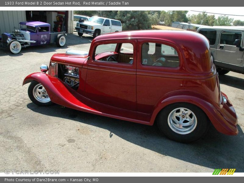 Red Metallic / Saddle Tan 1933 Ford Model B 2 Door Sedan Hot Rod