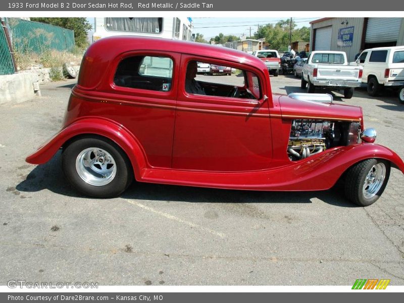 Red Metallic / Saddle Tan 1933 Ford Model B 2 Door Sedan Hot Rod
