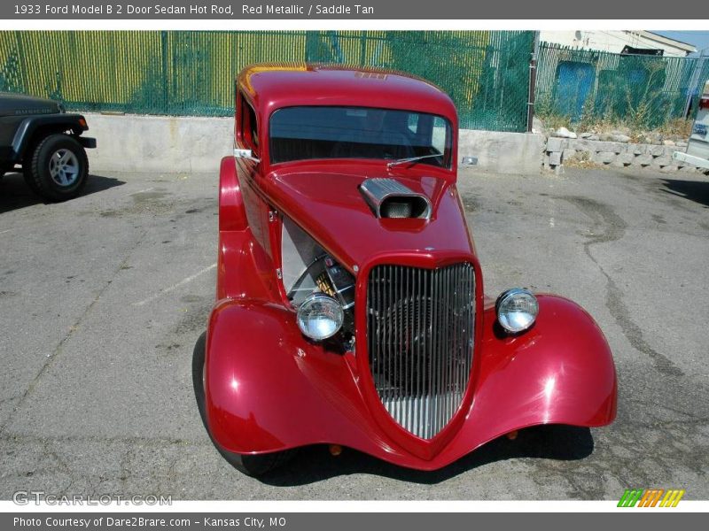 Red Metallic / Saddle Tan 1933 Ford Model B 2 Door Sedan Hot Rod