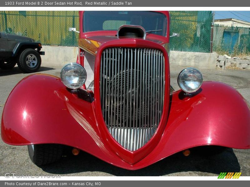 Red Metallic / Saddle Tan 1933 Ford Model B 2 Door Sedan Hot Rod