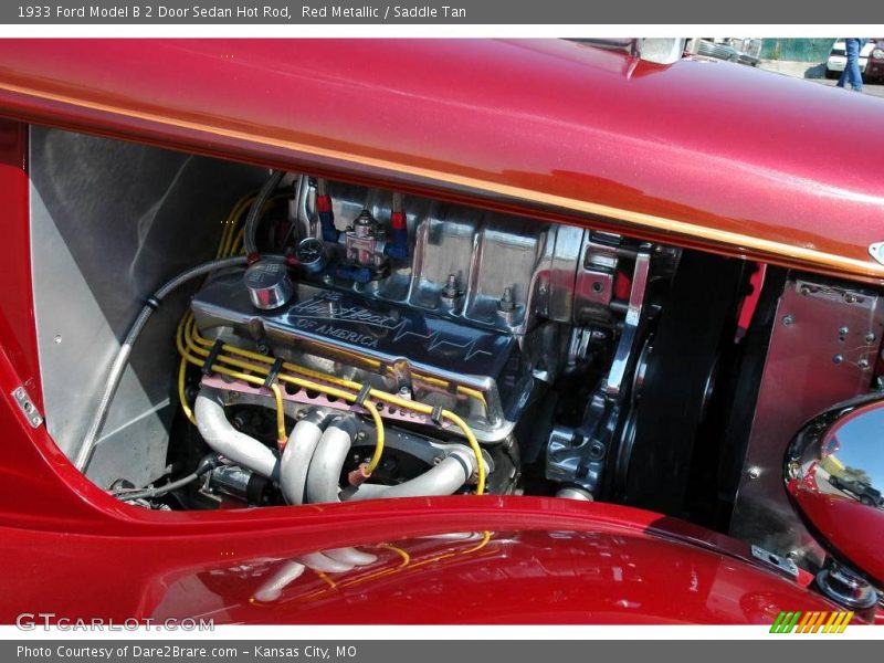Red Metallic / Saddle Tan 1933 Ford Model B 2 Door Sedan Hot Rod