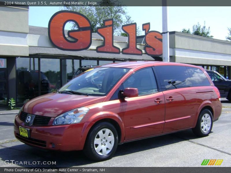 Autumn Red Metallic / Beige 2004 Nissan Quest 3.5 S