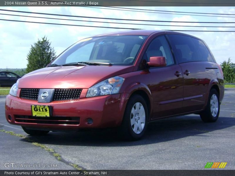 Autumn Red Metallic / Beige 2004 Nissan Quest 3.5 S