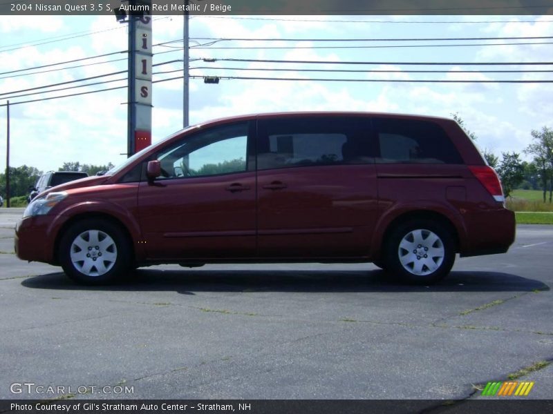 Autumn Red Metallic / Beige 2004 Nissan Quest 3.5 S