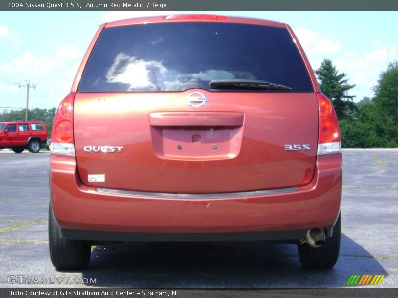 Autumn Red Metallic / Beige 2004 Nissan Quest 3.5 S