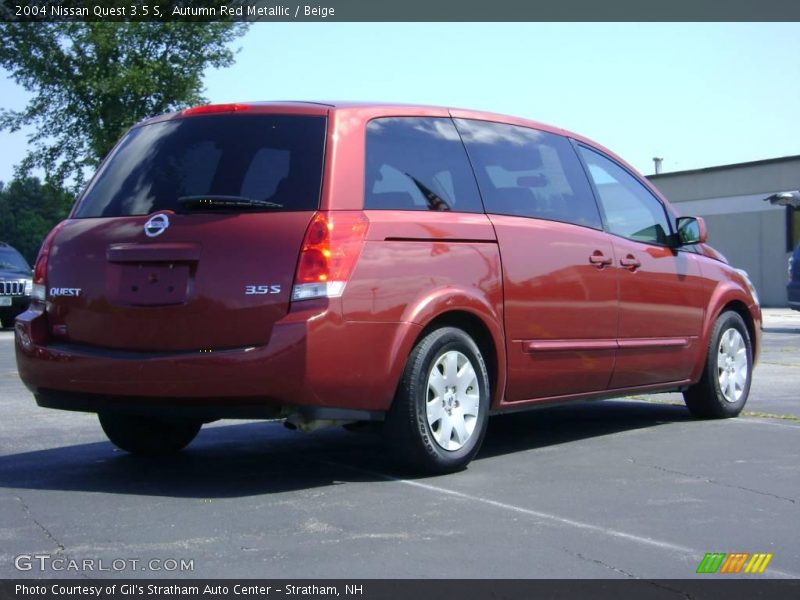 Autumn Red Metallic / Beige 2004 Nissan Quest 3.5 S