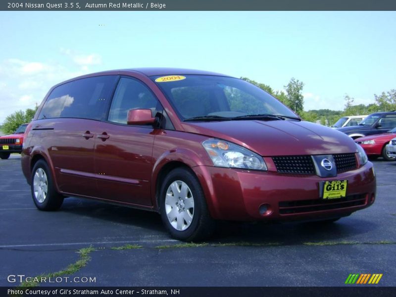 Autumn Red Metallic / Beige 2004 Nissan Quest 3.5 S