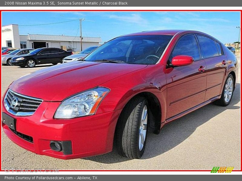 Sonoma Sunset Metallic / Charcoal Black 2008 Nissan Maxima 3.5 SE