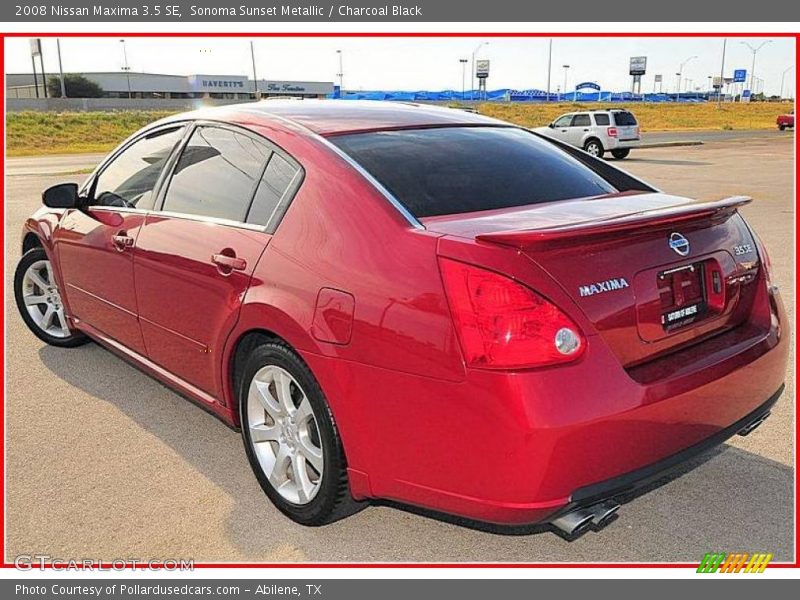 Sonoma Sunset Metallic / Charcoal Black 2008 Nissan Maxima 3.5 SE