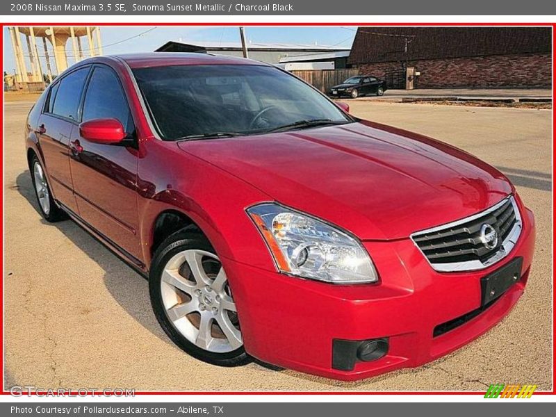 Sonoma Sunset Metallic / Charcoal Black 2008 Nissan Maxima 3.5 SE