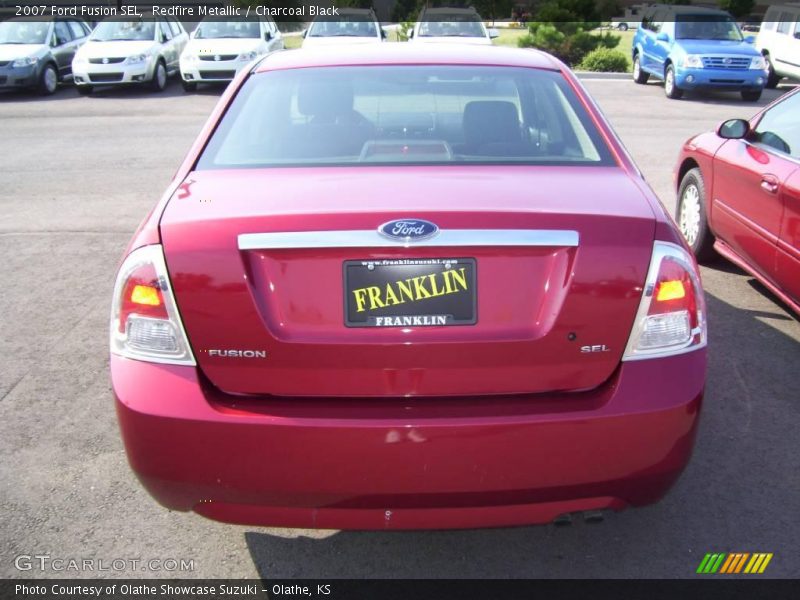 Redfire Metallic / Charcoal Black 2007 Ford Fusion SEL