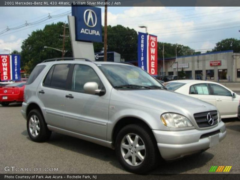 Brilliant Silver Metallic / Ash 2001 Mercedes-Benz ML 430 4Matic