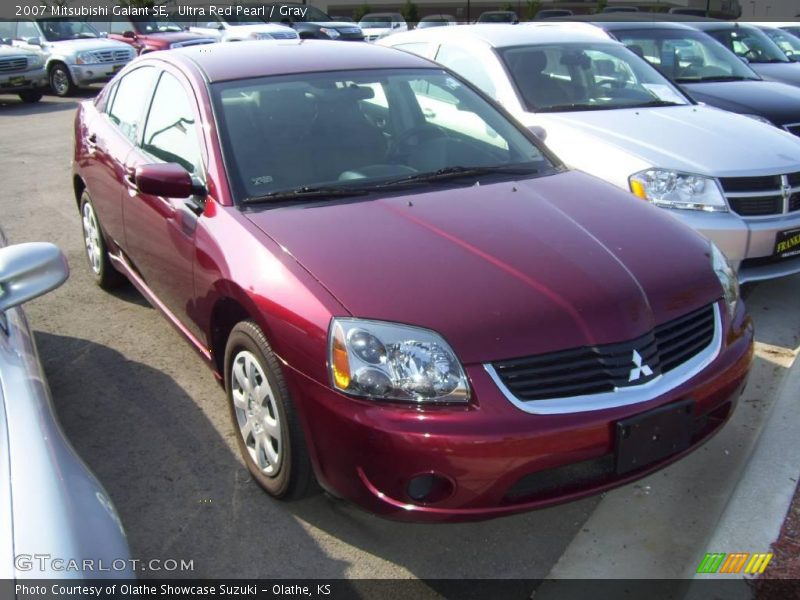 Ultra Red Pearl / Gray 2007 Mitsubishi Galant SE
