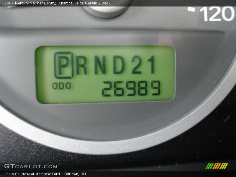 Charcoal Beige Metallic / Black 2007 Mercury Mariner Luxury