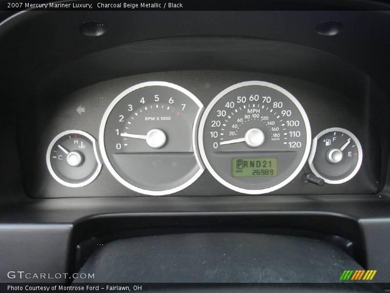 Charcoal Beige Metallic / Black 2007 Mercury Mariner Luxury
