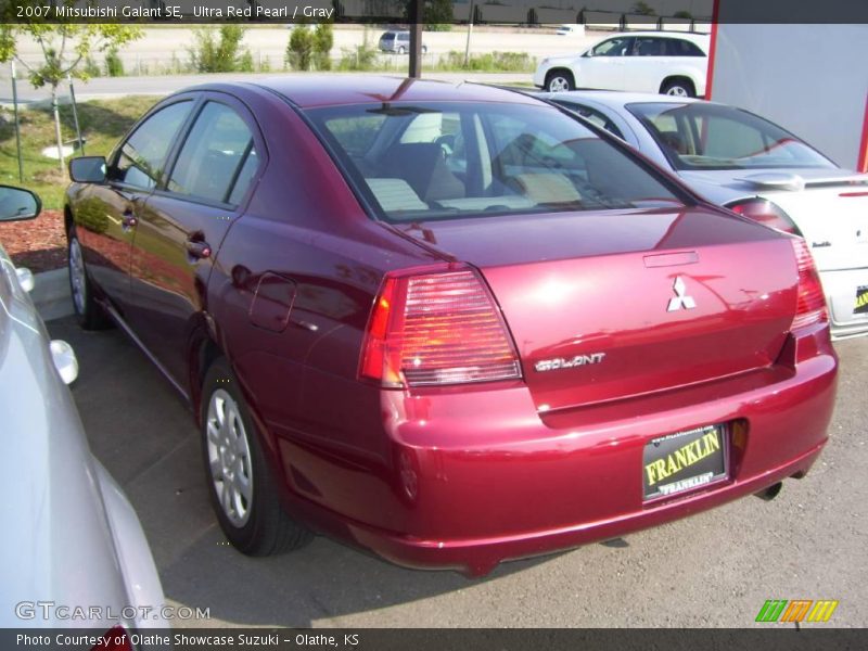 Ultra Red Pearl / Gray 2007 Mitsubishi Galant SE