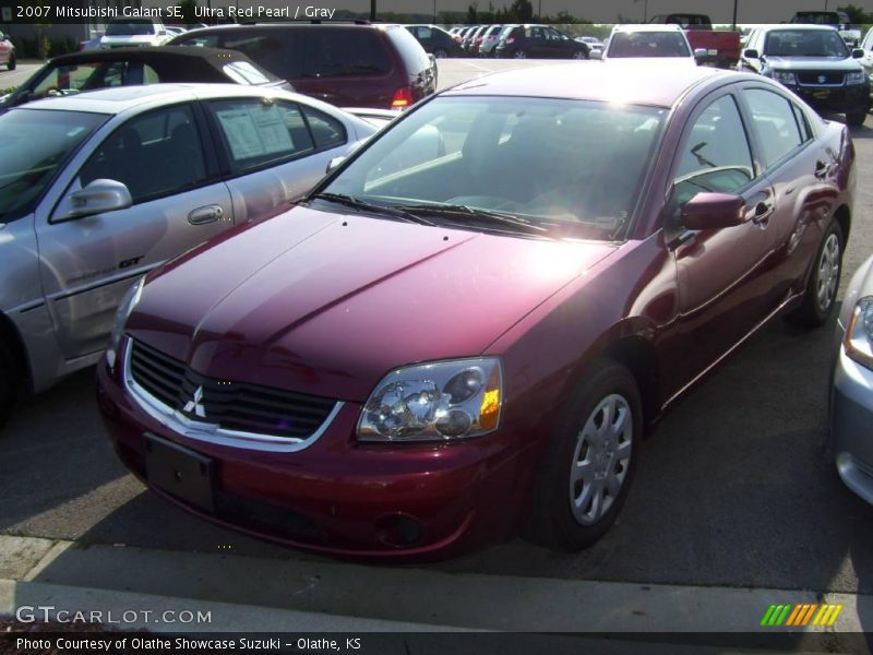 Ultra Red Pearl / Gray 2007 Mitsubishi Galant SE