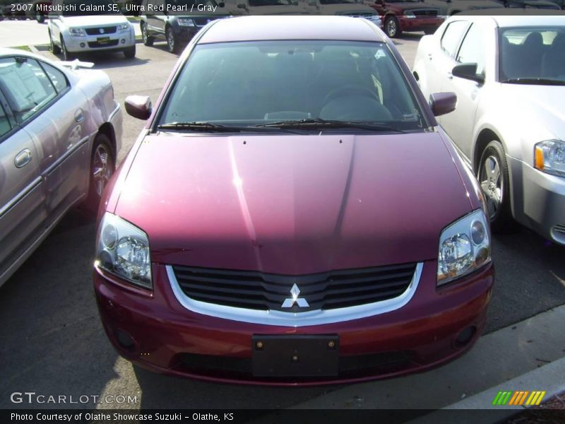 Ultra Red Pearl / Gray 2007 Mitsubishi Galant SE